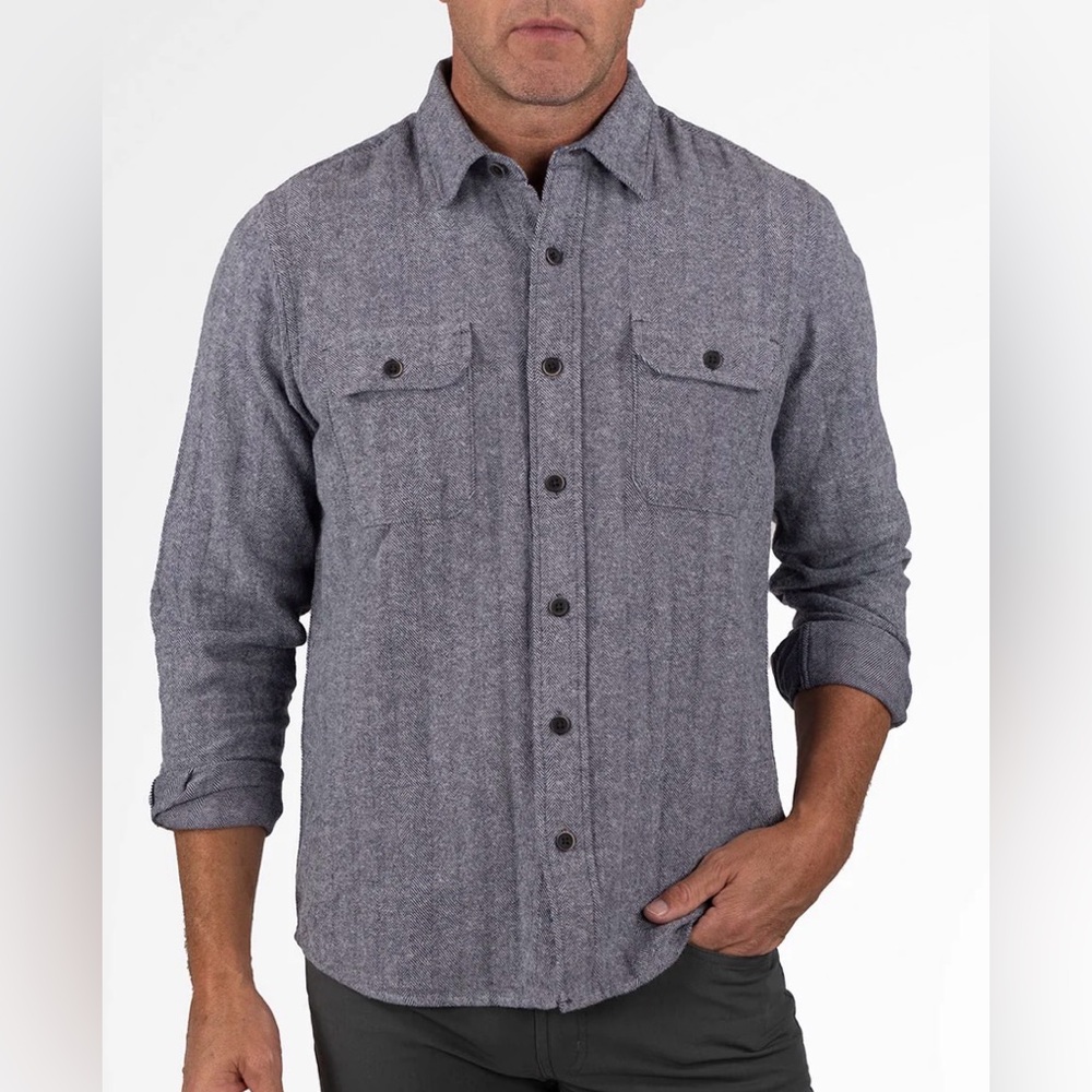 Tailor Vintage Gray Herringbone Shirt